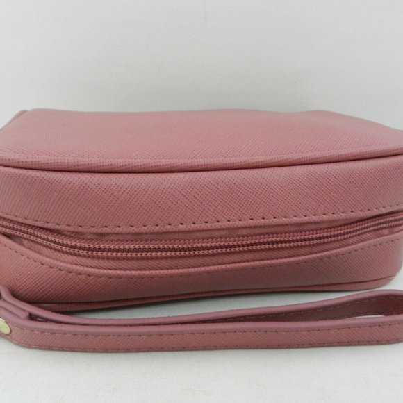 Michael Kors Zip Travel Make-Up Pouch in Pink/Gold - Picture 2 of 4